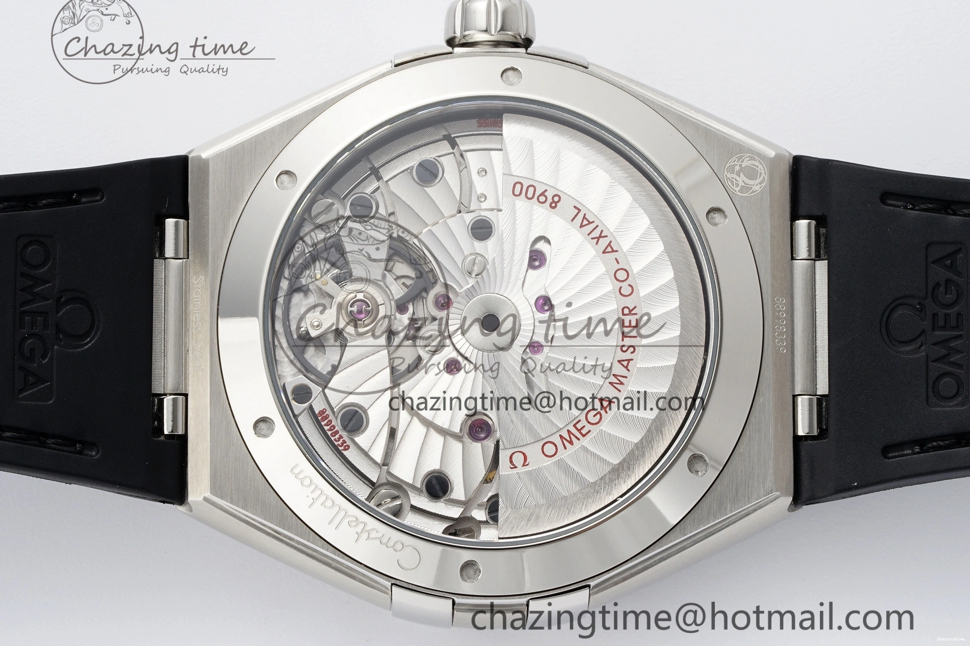 0104 Constellation Black Ceramic SS SBF 1:1 Best Edition Black Dial on Black Gummy Strap A8900 Super Clone TimelessDesign 7798